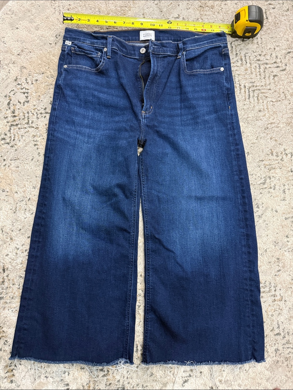 Citizens Of Humanity Dark Blue Wide Leg Jeans